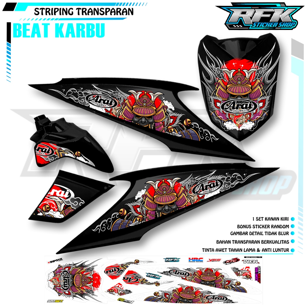 แถบลู่วิ่งสําหรับ BEAT CARBON 2009 - 2012 | พรีเมี่ยมคุณภาพชัดเจน | MOTIP ARAI CODE T