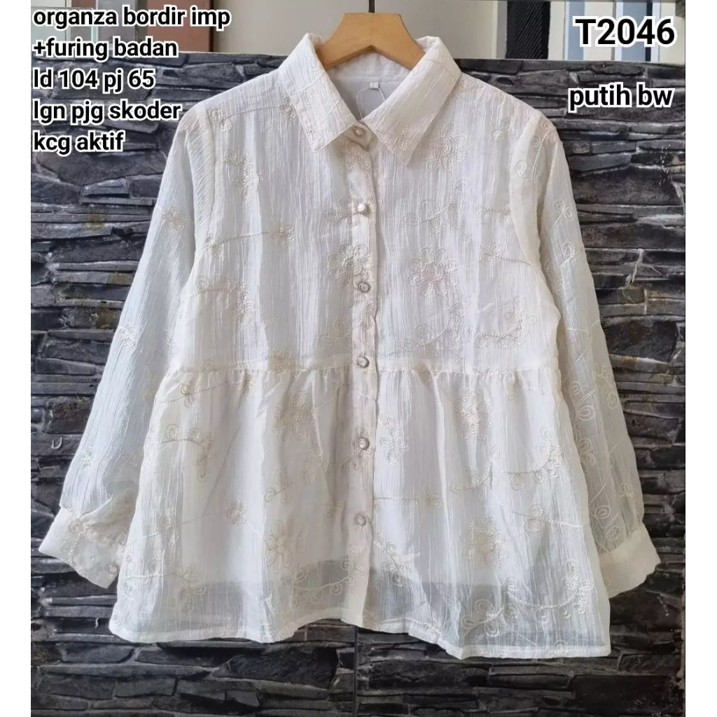 T2046 เสื้อออร์แกนปัก