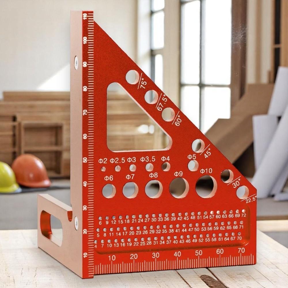 SIKU 3D SPEED SQUARE DOTING RULER PRECISION HOLE อลูมิเนียมหลายเครื่องหมายหลายมุม