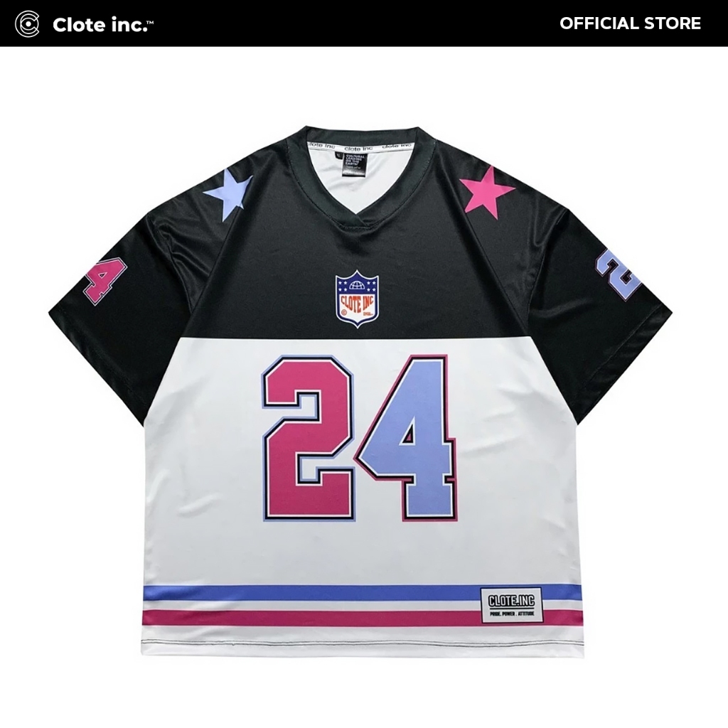 Clote Unisex เสื้อยืด Boxy Jersey ขนาดใหญ่สําหรับผู้ชายและผู้หญิง - 24 / Streetwear / Retro / Vintag