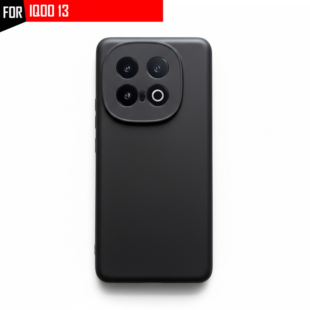 IQOO 13 / IQOO 15 Slim Matte Plain Black SoftCase Slim Case