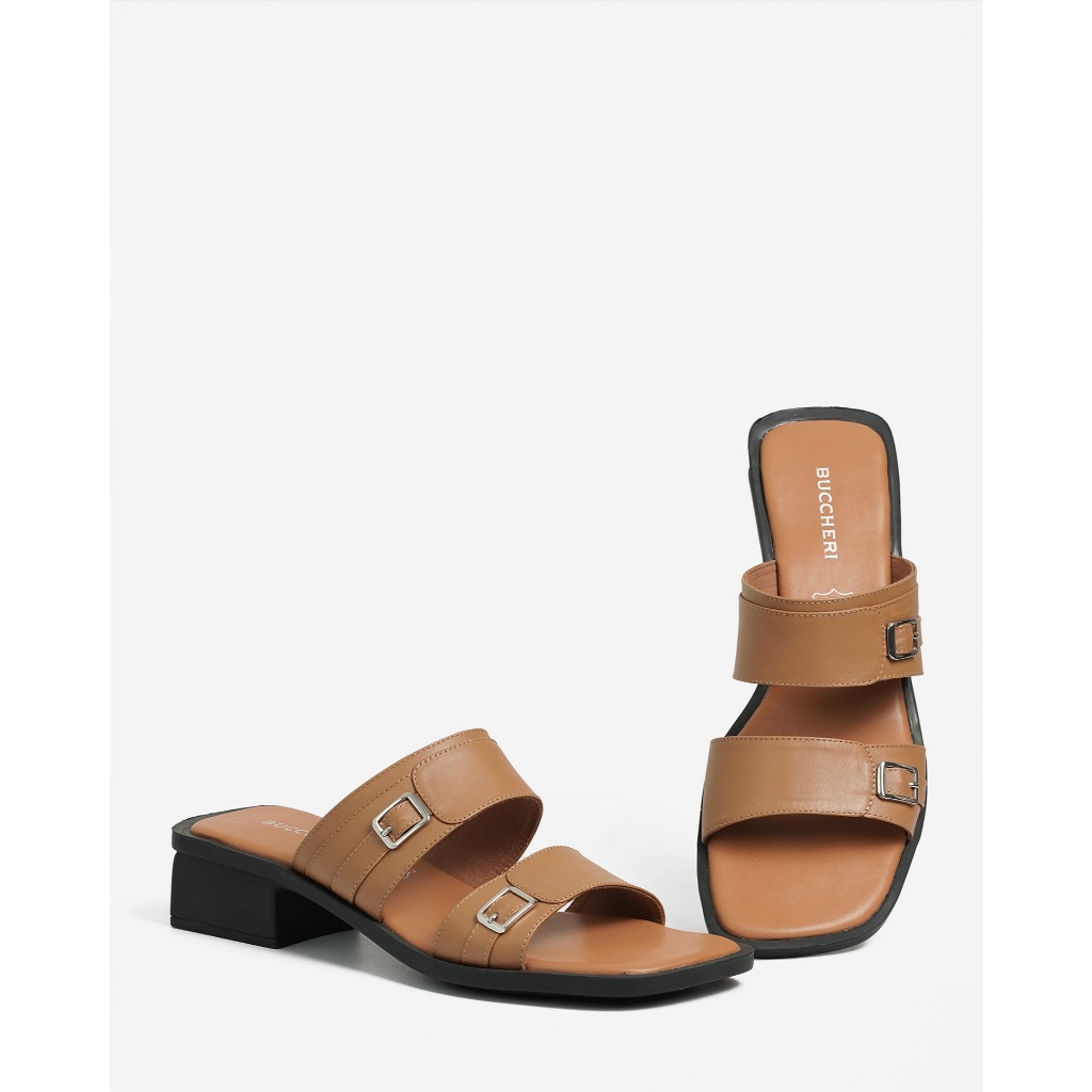 Buccheri Kevina รองเท้าแตะผู้หญิง Cashew Tan