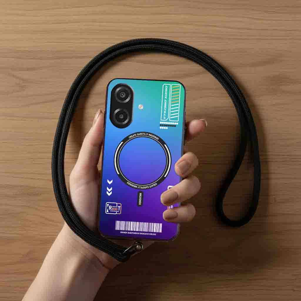 HP MG53 Softcase Glass + Strap For Samsung A07 - Samsung A07 Phone Case - Samsung A07 Phone Protecto