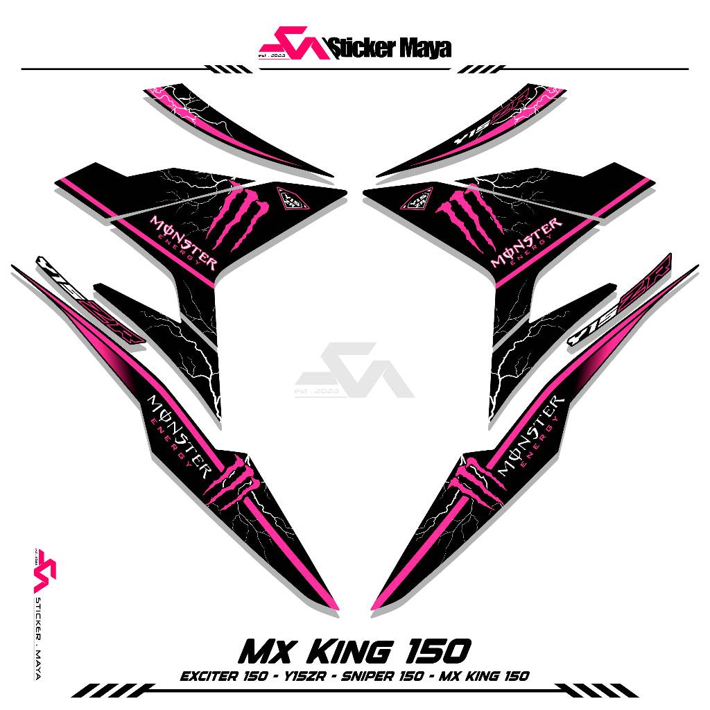 Striping Mx King 150 Sticker Y15zr Sticker Mx King150 Sniper150 Mxi Jupiter Mx Ink. สติ๊กเกอร์ลาย 86