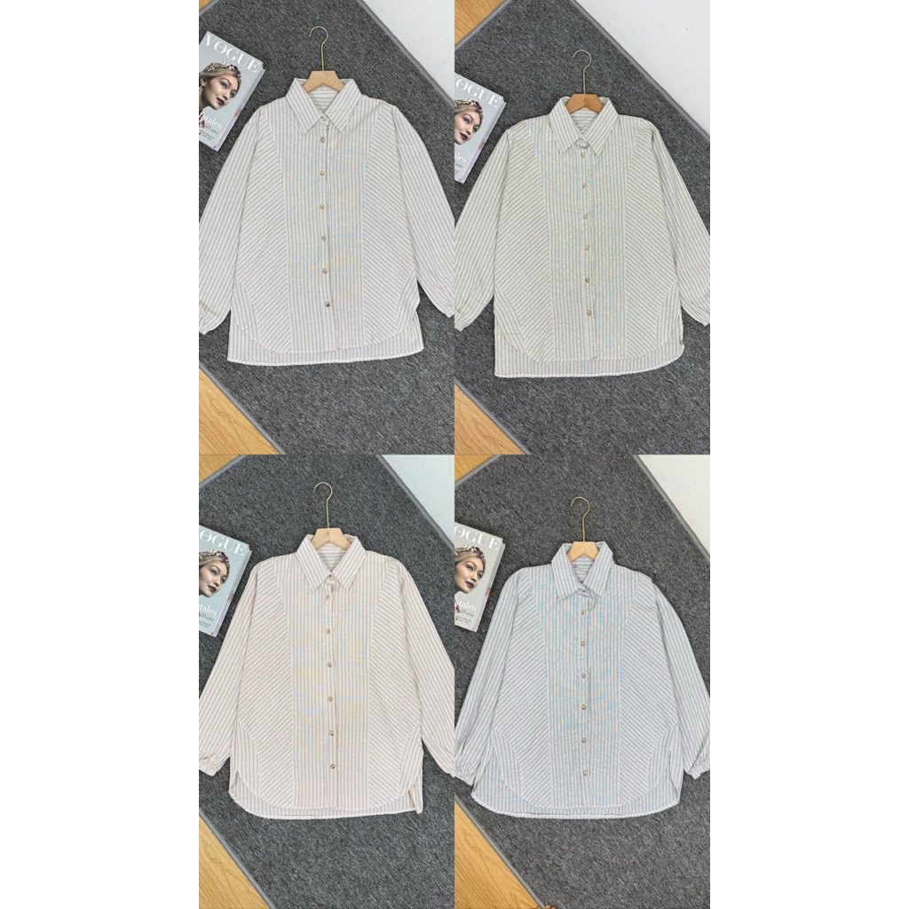 KEMEJA B5207//B5195 เสื้อเชิ้ตลาย