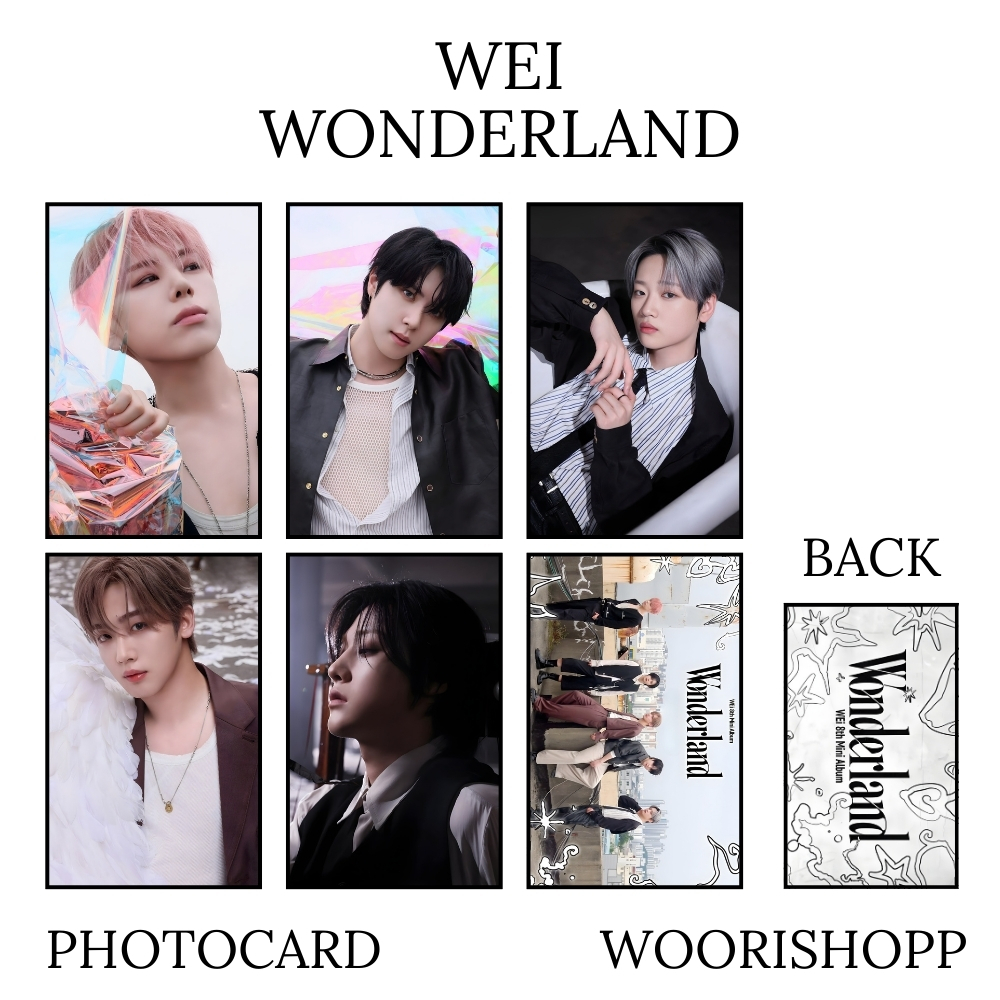 WEI WONDERLAND โฟโต้การ์ด 2 ด้าน 6 ชิ้น การ์ด KPOP UNOFFICIAL YOHAN YONGHA SEOKHWA DONGHAN DAEHYEEON
