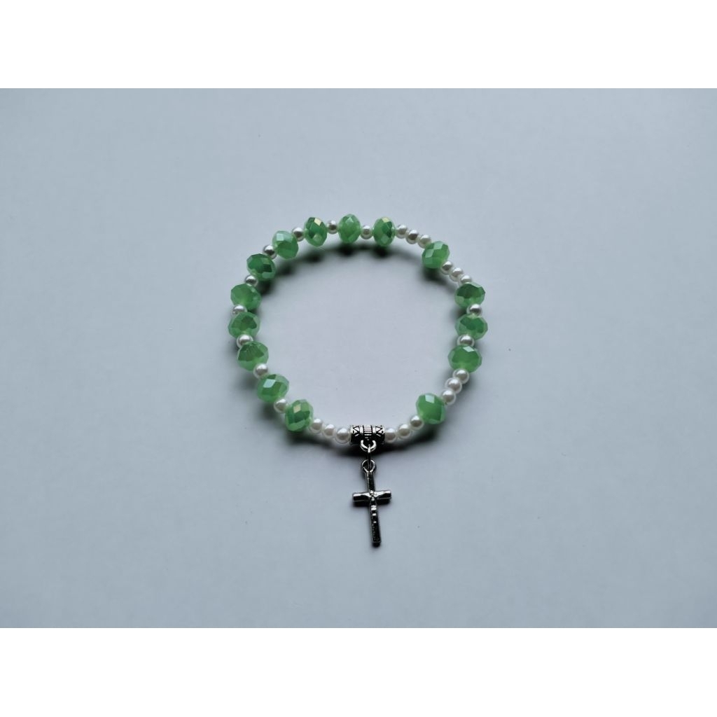 G522 พรีเมี่ยม DOFF CZECH CRYSTAL ROSARY BRACELET