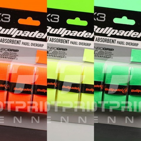 Grip Padel Bullpadel Senso ดูดซับ Overgrip เนื้อหา 3 Padel Grips