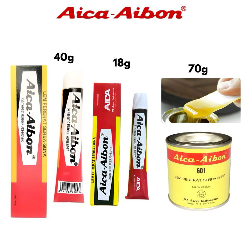 กาว Aica Aibon Original | กาวกาวอเนกประสงค์ | ไอบอน 601 | ทางเลือก 18g / 70g