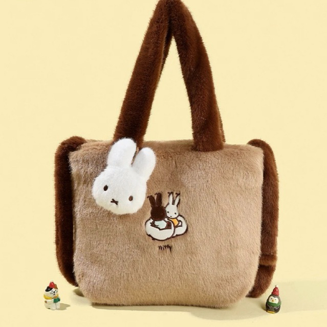 [PREORDER Miffy] Miffy Roaming Plaid Backpack & Tote – Original Multifunctional Boris & Miffy Charac