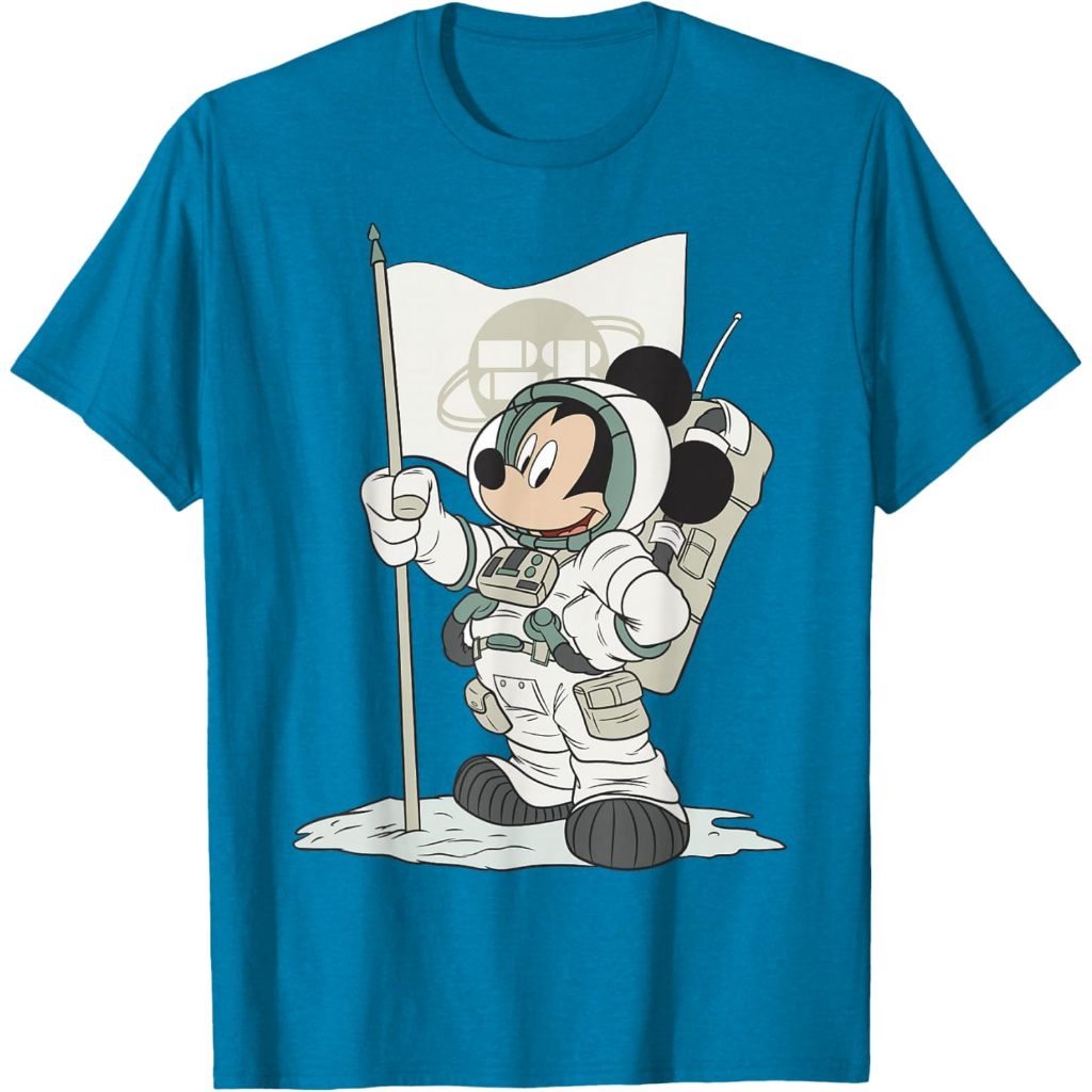 Disney Mickey Mouse Astronaut Outfit เสื้อยืด – Vintage 90s Retro เสื้อสําหรับผู้ชายและผู้หญิง Unise
