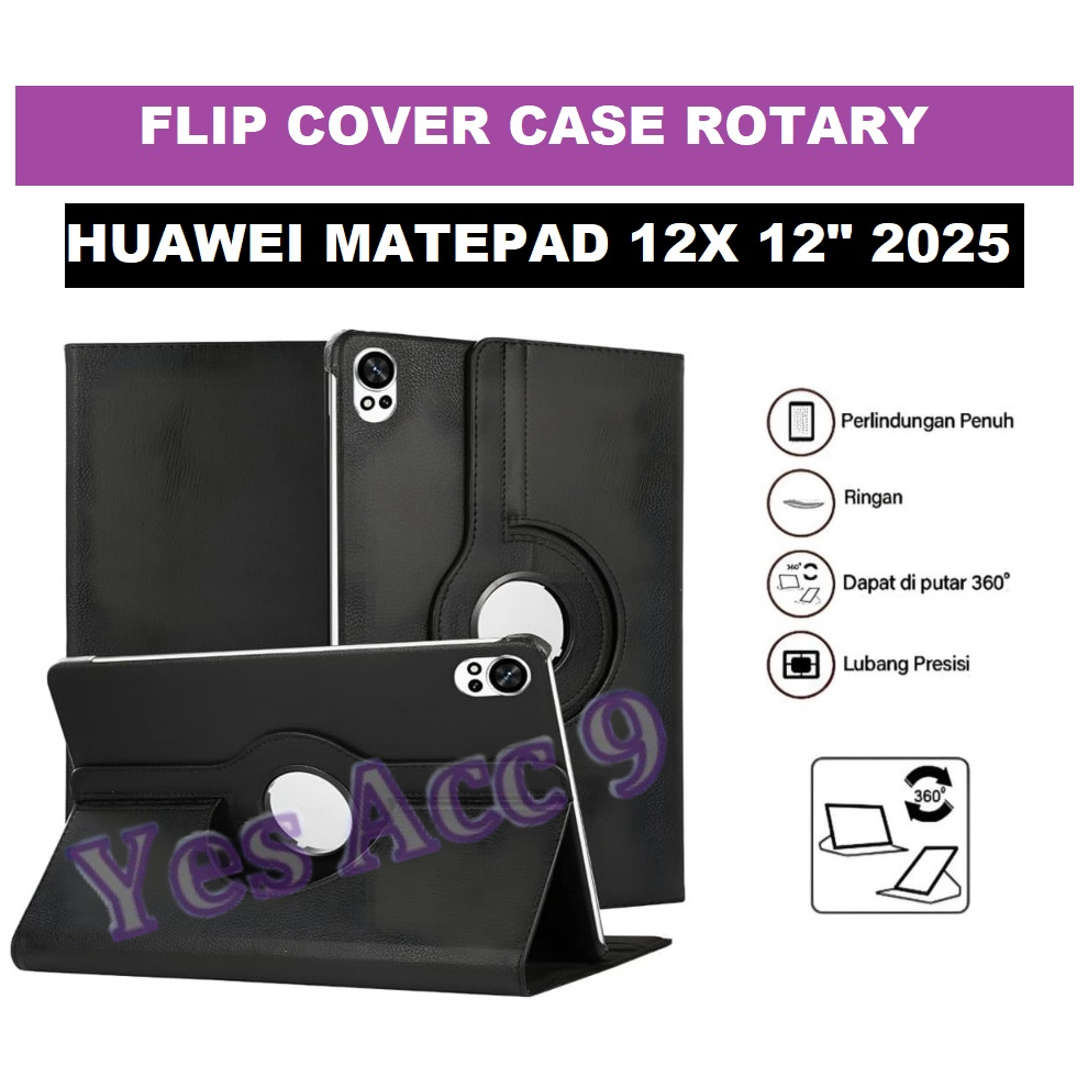 HUAWEI MATEPAD 12X Case / MATEPAD 12X 12 นิ้ว 2025 Flip Casing Cover หนังโรตารี