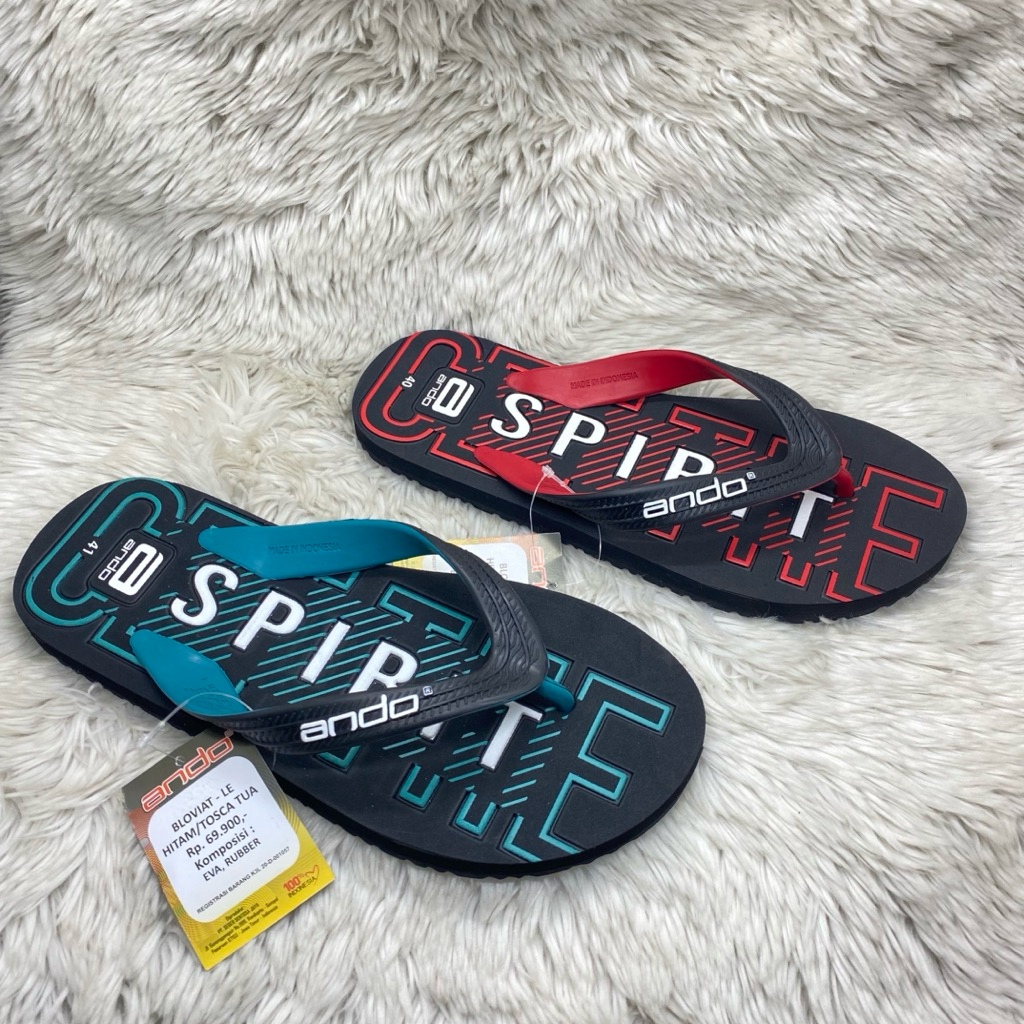 Ando Cinabar/Blovadat Corona Sandals (38~42) - รองเท้าแตะผู้ชาย Ando - รองเท้าแตะผู้ชาย Ando - รองเท