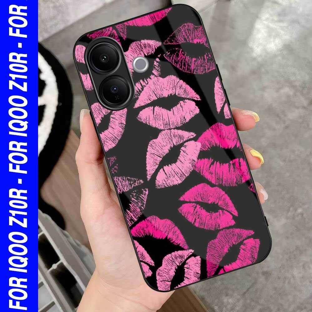 HP CASING สําหรับ IQOO Z10R [M378] SOFTCASE GLASS GLOSSY GLASS สําหรับ IQOO Z10R CUTIE RIBBON MOTIF 