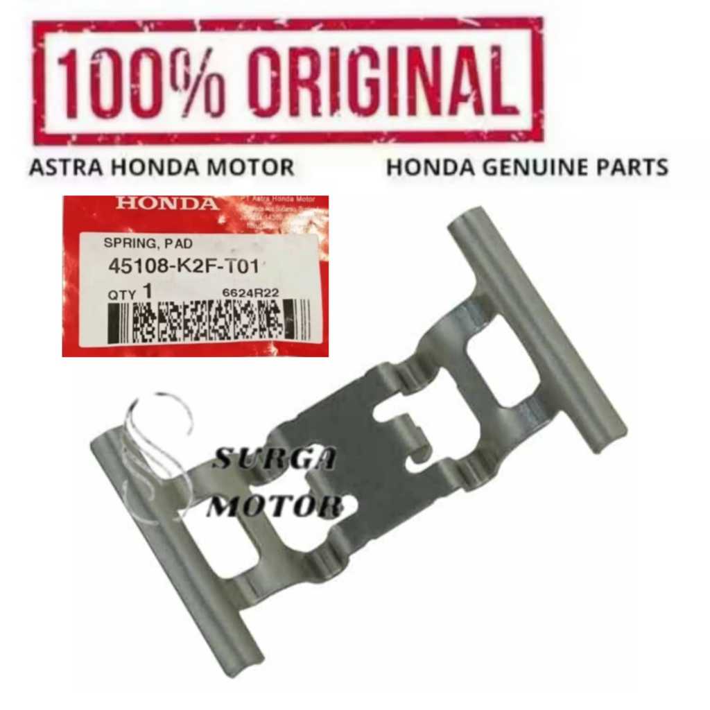 ผ้าดิสก์เบรกสําหรับ Vario 160 K2S Genio K0JB 45108K2FT01 45108-K2F-T01 Spring Pad HGP