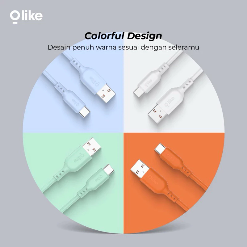 OlyIKE D306C สายชาร์จ TYPE-C 2.4A 100 ซม thumbnail 3