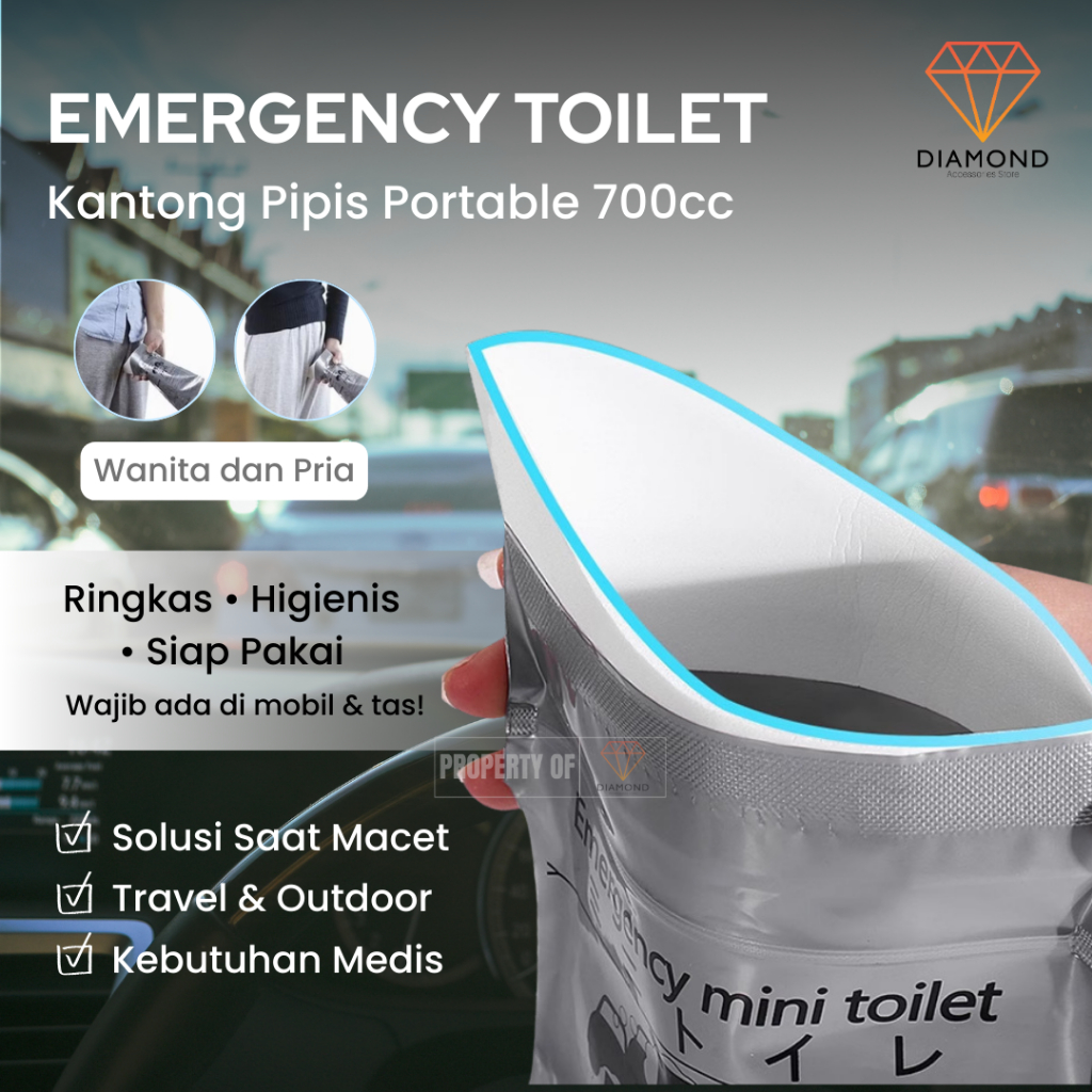 URINE กระเป๋าสําหรับผู้หญิงและผู้ชาย EMERGENCY แบบพกพาบนรถ TRAVEL / แบบพกพากลางแจ้ง URINE กระเป๋าเคร