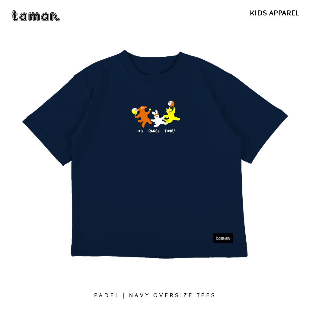KATUN TAMAKIDS เสื้อยืดสําหรับเด็กผู้ชาย เด็กผู้หญิง Unisex สีน้ําเงินเข้ม สีกรมท่า พิมพ์สกรีนกีฬา P