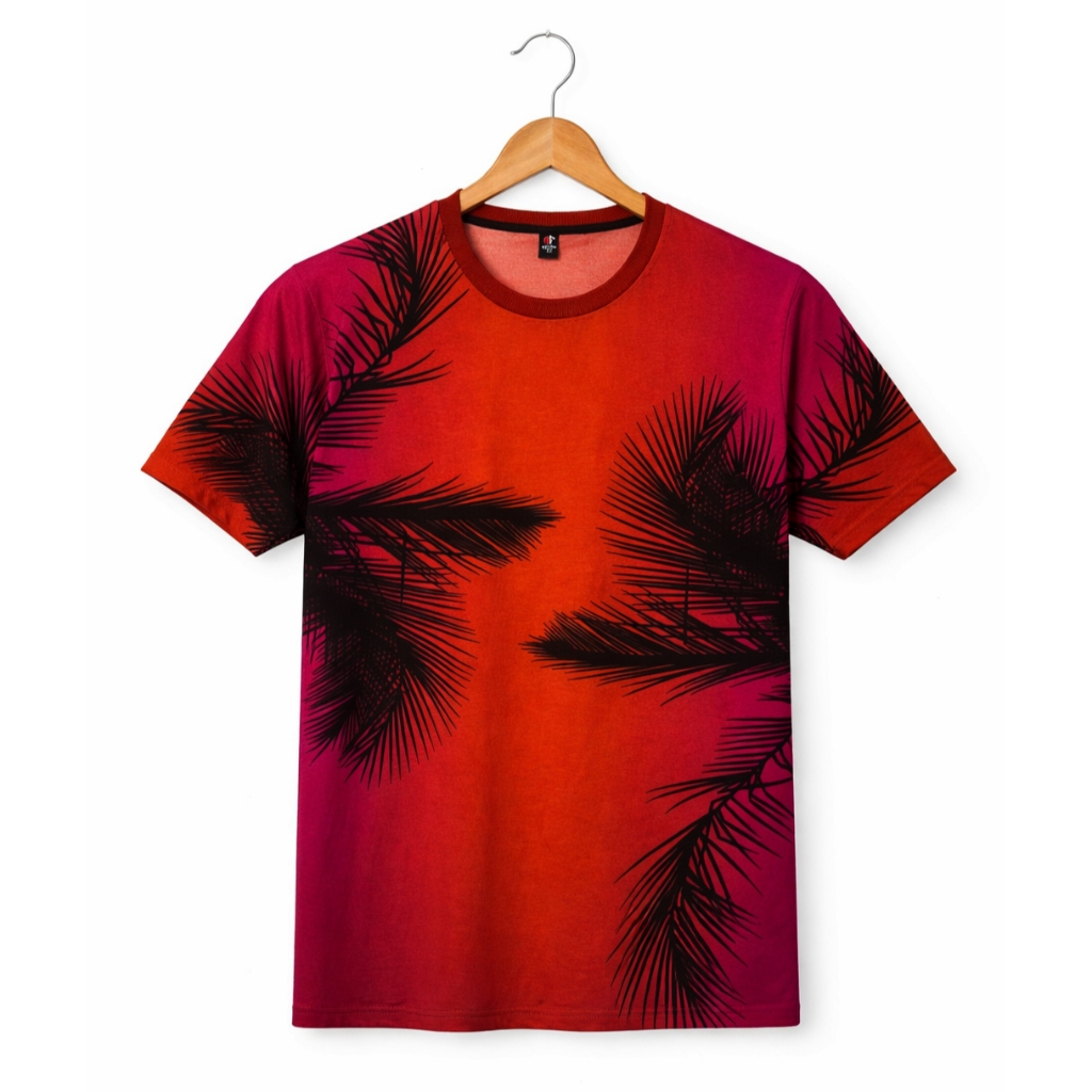 Ds - เสื้อยืด Ombre Gradient Casual Premium สําหรับผู้ชาย | เสื้อยืดพื้นฐานคอลูกเรือแขนสั้นผู้ชาย