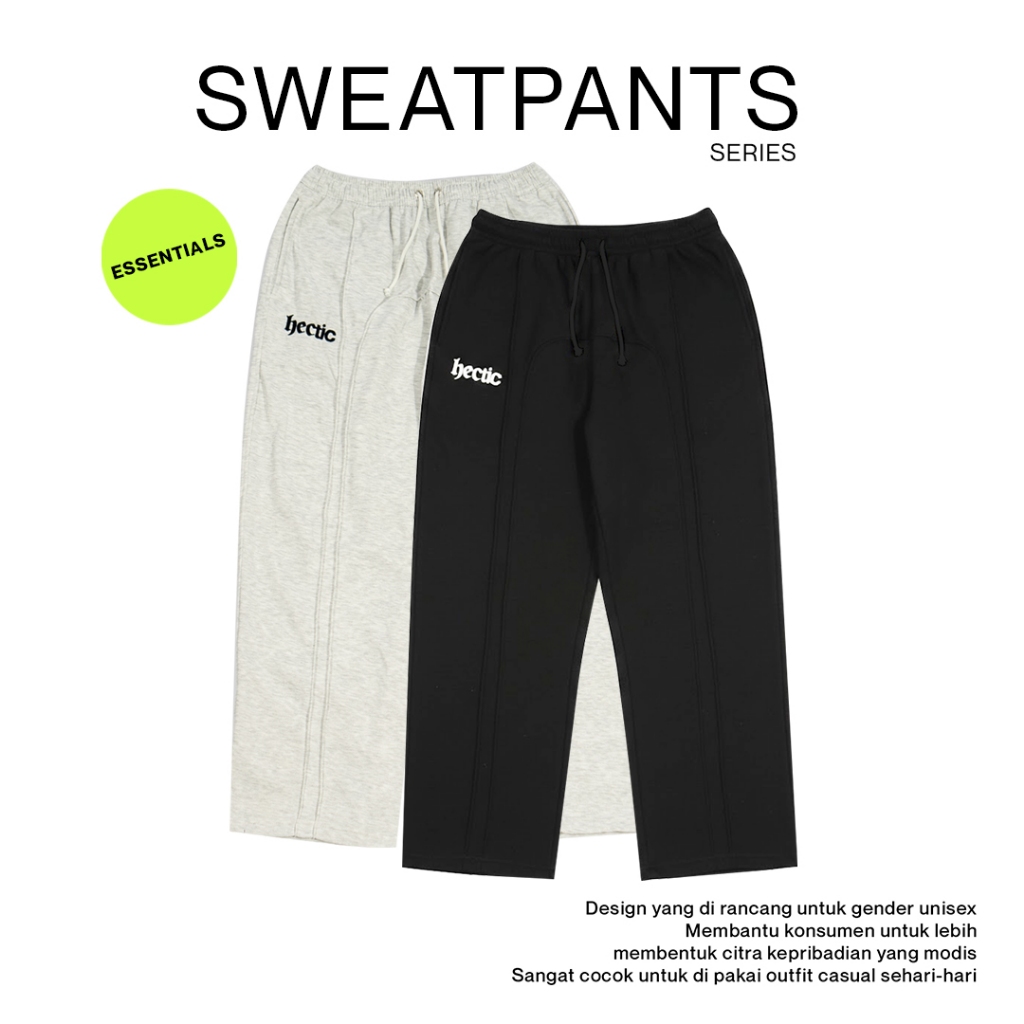 Hectic - กางเกง Baggy - กางเกงวอร์มสีดํา - Essentia