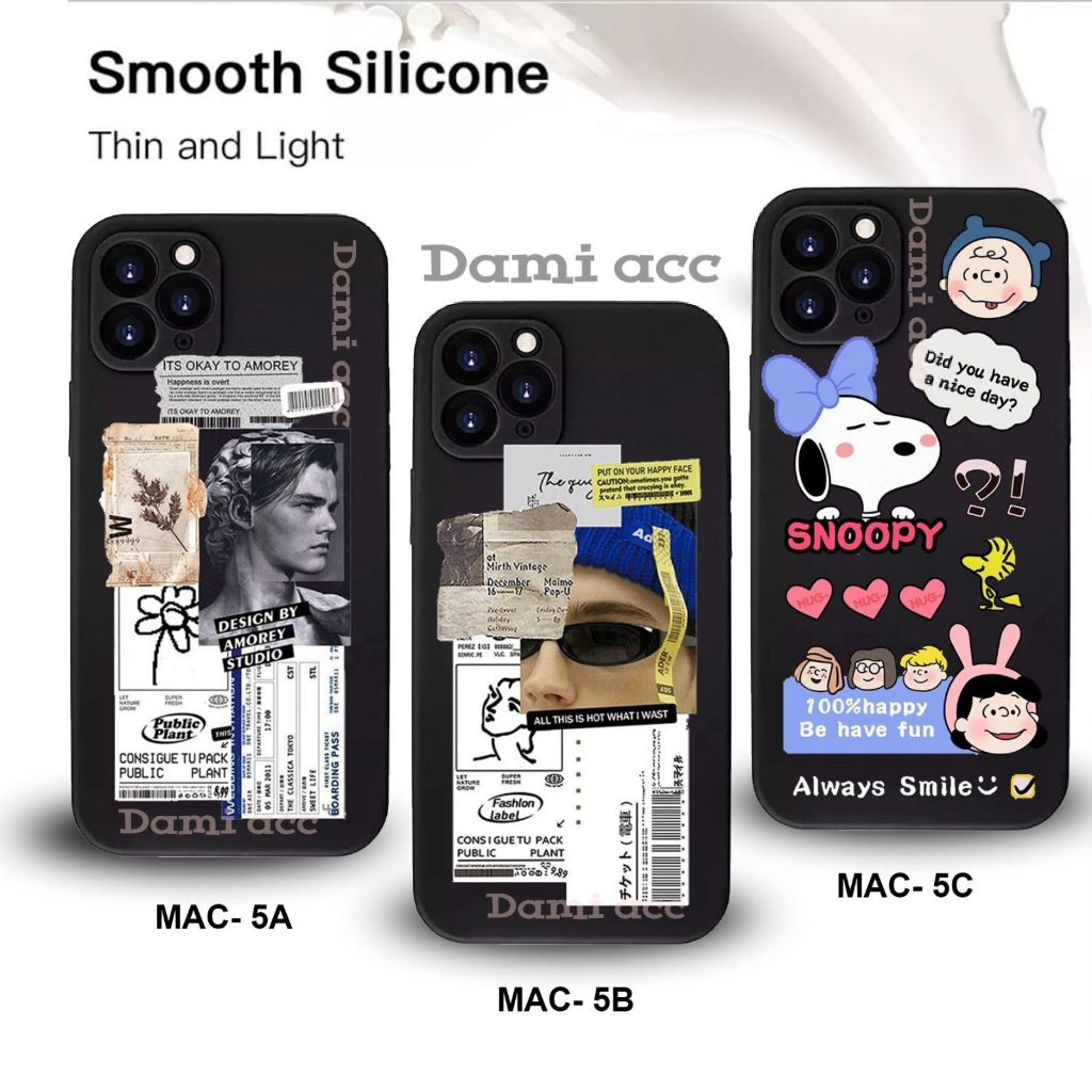 Vivo X300 X300 pro macaron Case สีดํา Case nirvana Image soft Case