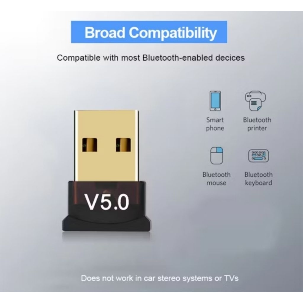 ตัวรับสัญญาณบลูทูธ PC / Bluetooth USB Dongle 5.0 / Bluetooth Dongle PC / Bluetooth