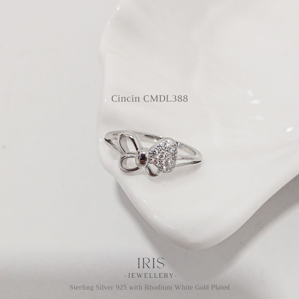 [Iris Jewellery] - CMDL388 Ring - 925 Sterling Silver Plated 18K White Gold
