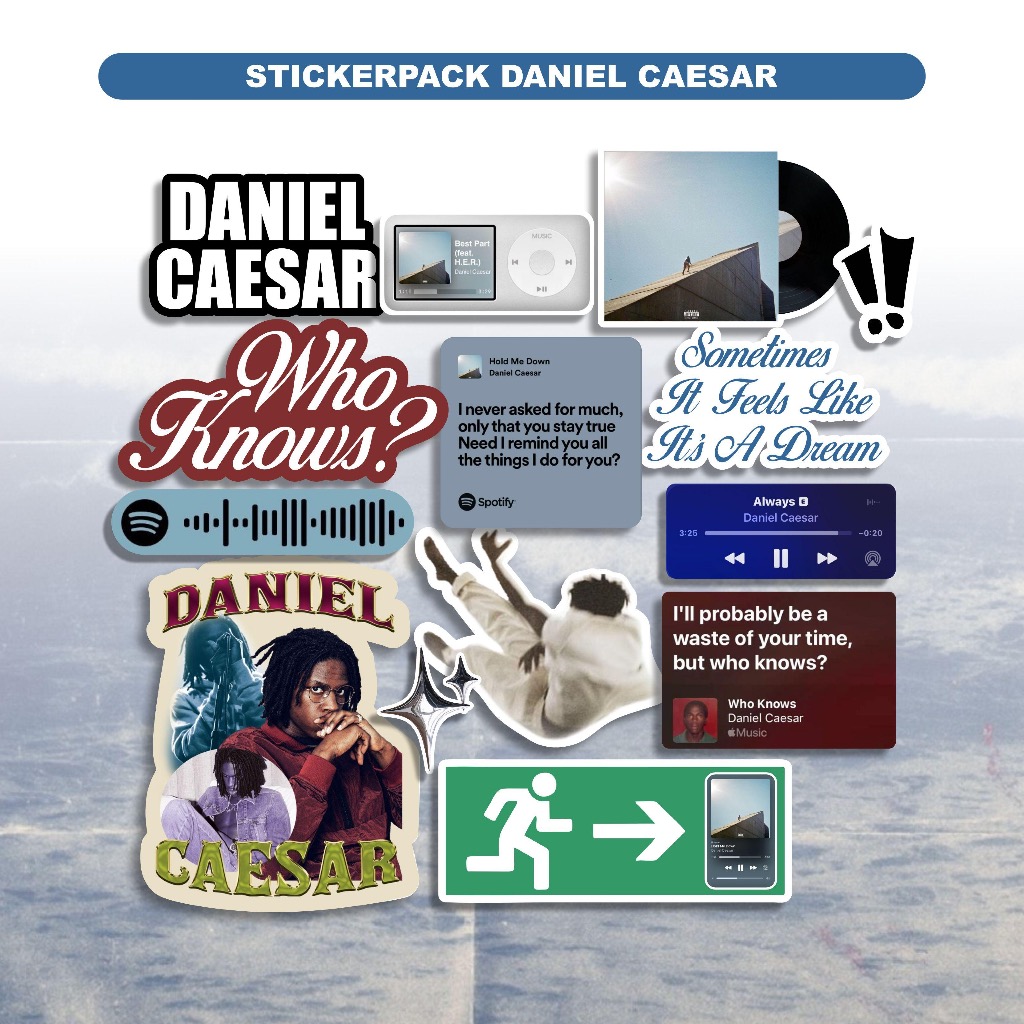 ใหม่ล่าสุด DANIEL CAESAR สติ๊กเกอร์ ARE ALREADY CUT, ANTI-FADING