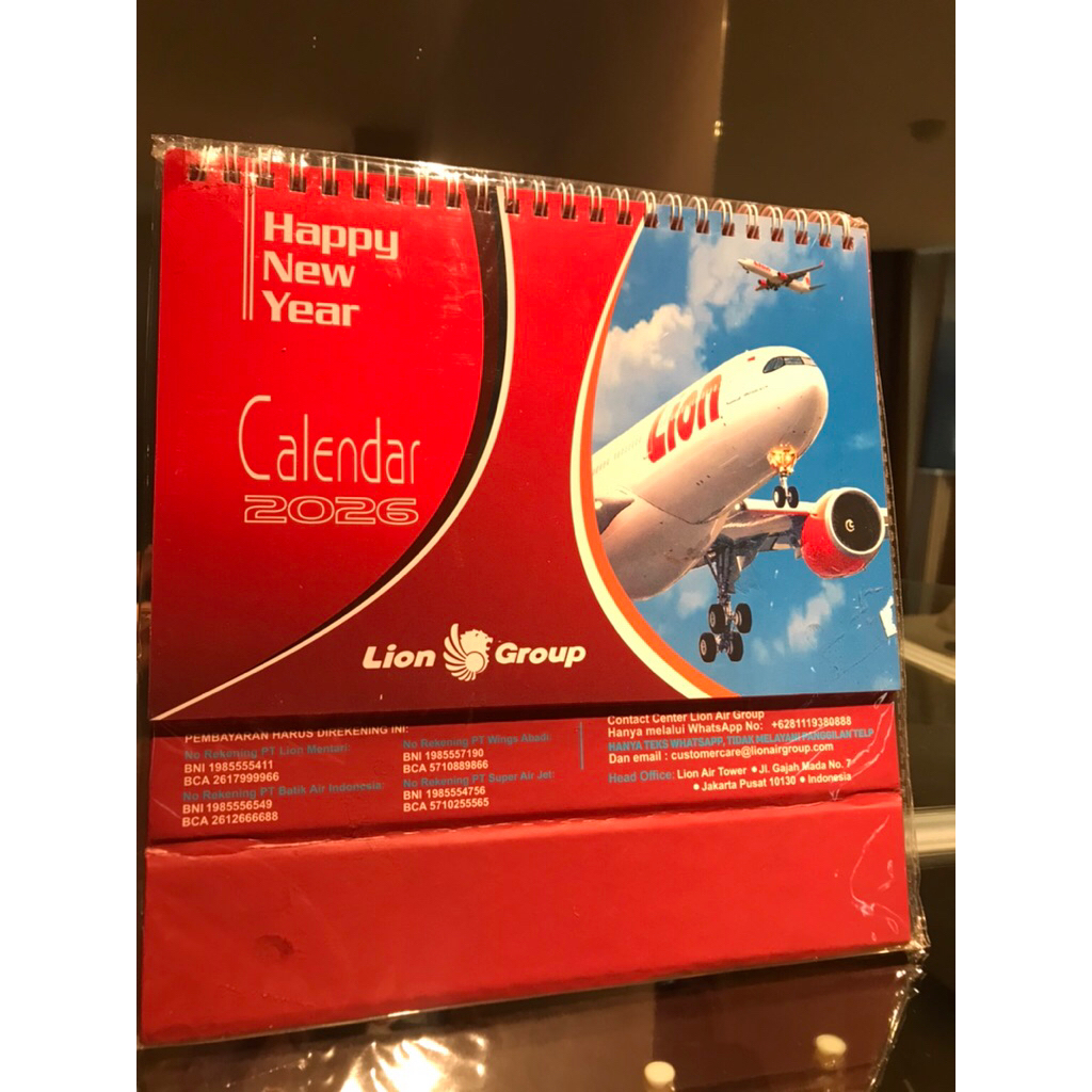 Lion Air group batik Air 2026 ปฏิทินตั้งโต๊ะ