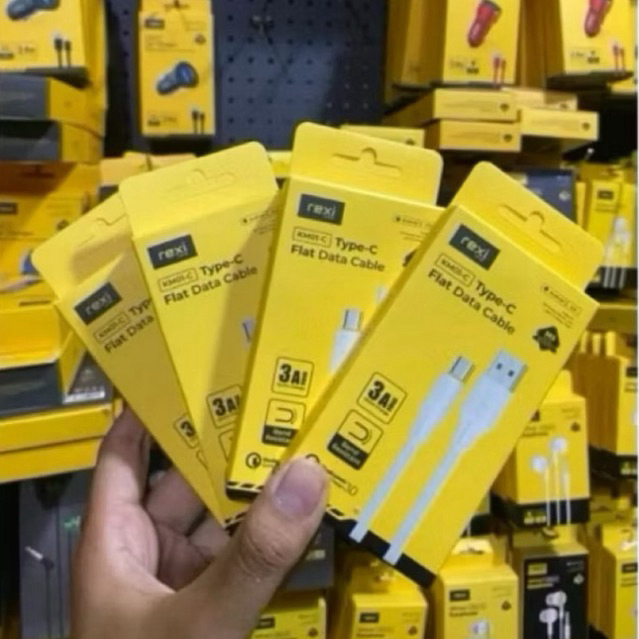 สาย Rexi KM01-C Type-C Flat 3A ชาร์จเร็ว KM01c