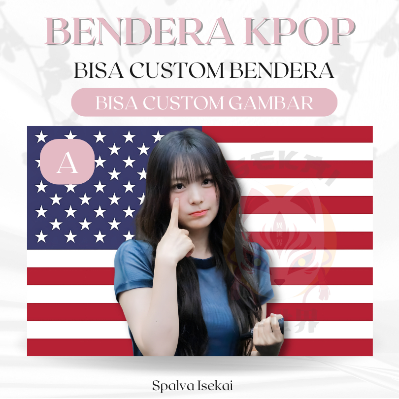 AMERICAN FLAG KPOP SIENA QWER / โปสเตอร์ KPOP / KPOP FLAG Lee Siyeon / พรม KPOP / พรมKpop