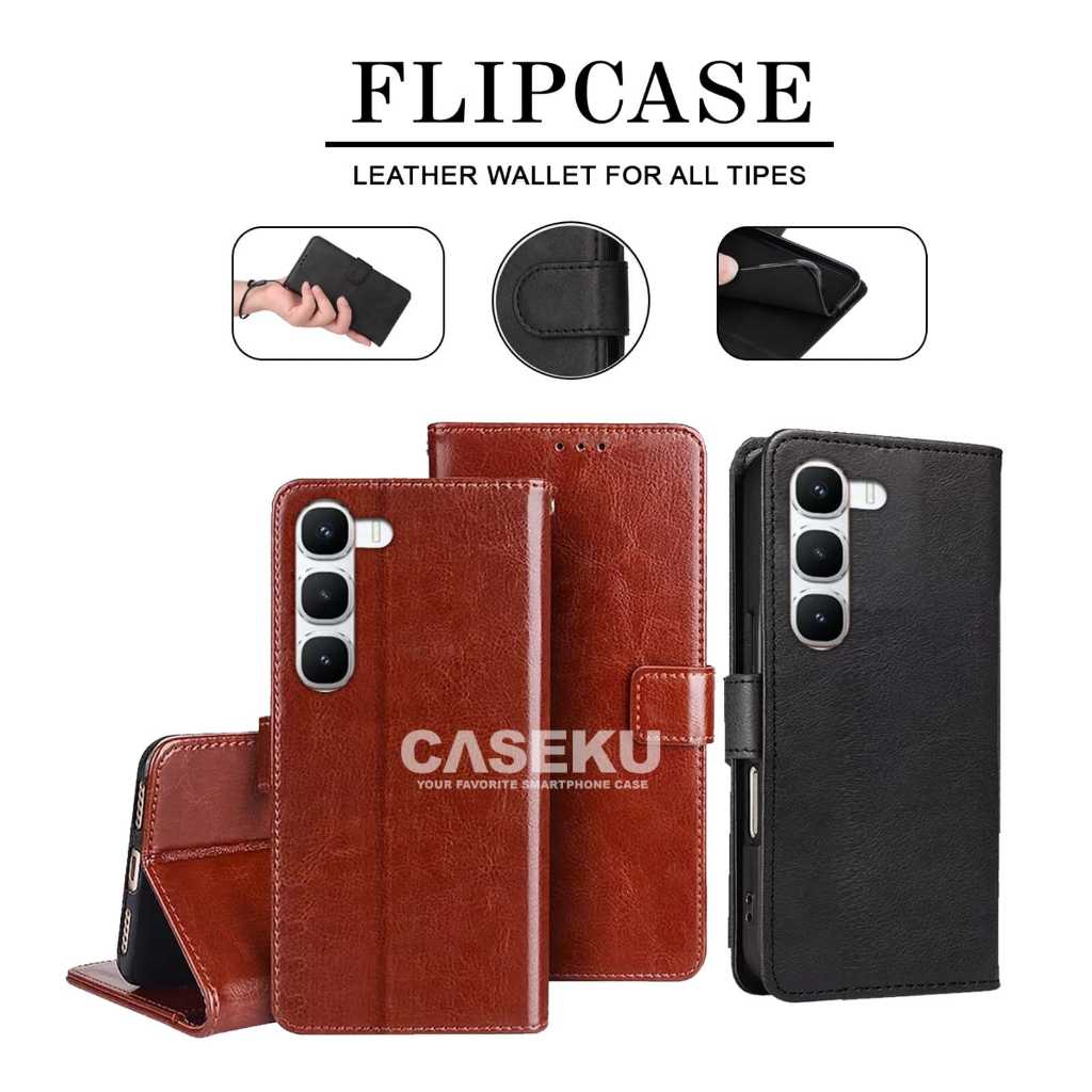 Leather Book Case Flip Leather Flip Wallet Case Infinix Hot 60 Pro Infinix Hot 60 Infinix Hot 60I In