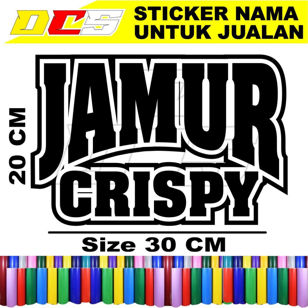 สติ๊กเกอร์ตัดด้วย CRISPY MUSHROOM WRITING ขนาด 30 X 20 CM