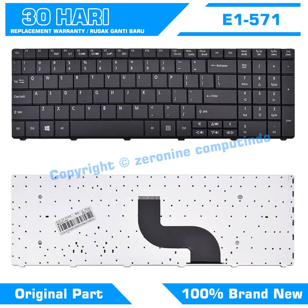 คีย์บอร์ด Acer Aspire E1-521 E1-531 E1-571G E1-571 E1-571G E1-531-H82C