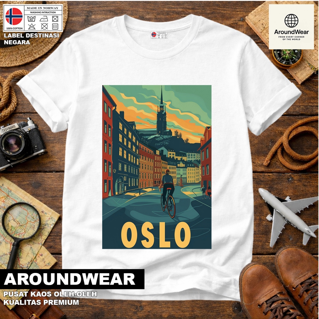 เสื้อยืด BY NORWAY 16 TAG ASAL NORWAY COTTON 30S SOUVENIR ของขวัญพรีเมี่ยม