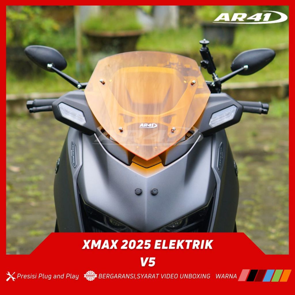 Visor มอเตอร์กระจกหน้ารถ XMAX Techmax 2025 V3 GEN 3 Up and Down Electric Type V5 Original THICK AR41