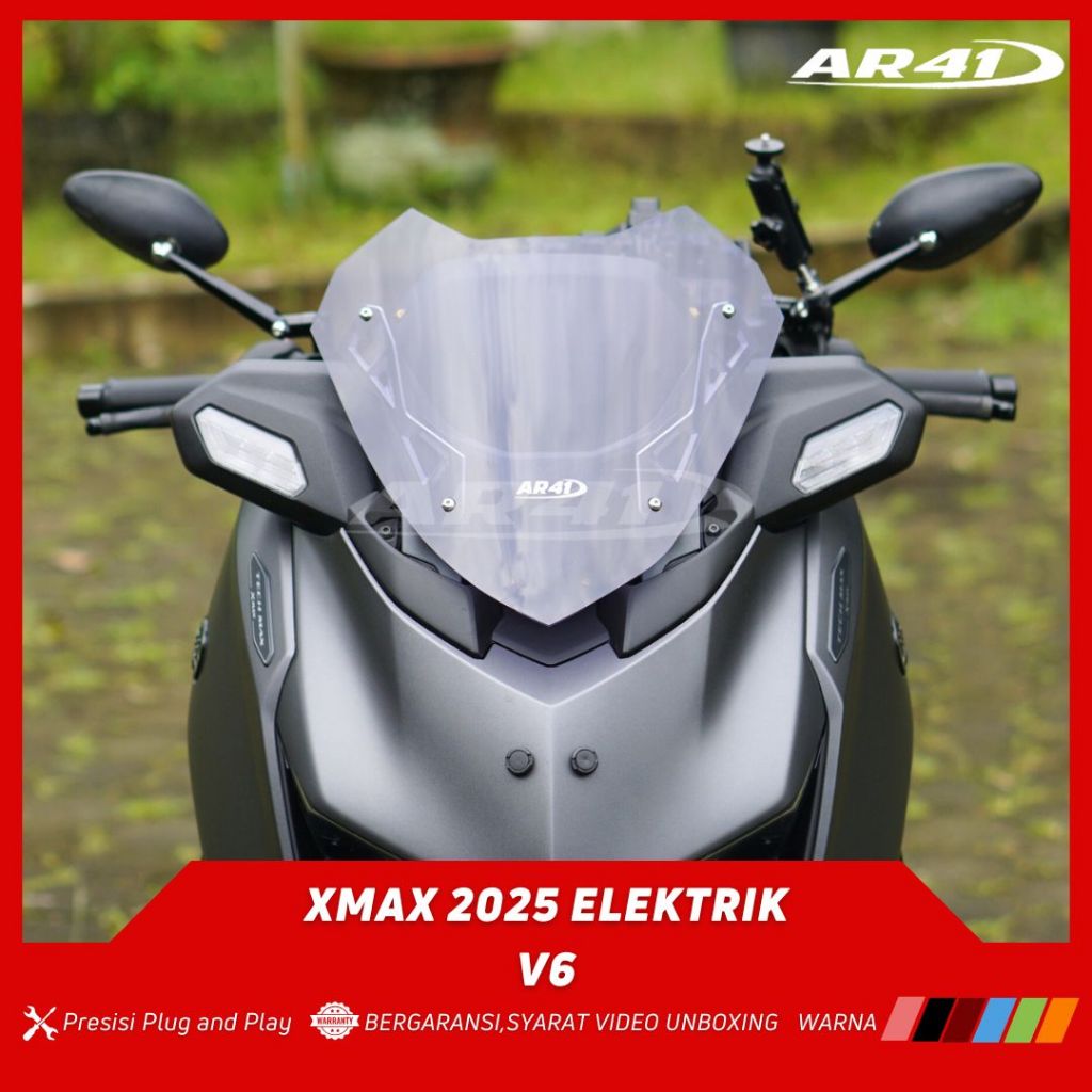 Visor มอเตอร์กระจกหน้ารถ XMAX Techmax 2025 V3 GEN 3 Up and Down Electric Type V6 Original THICK AR41