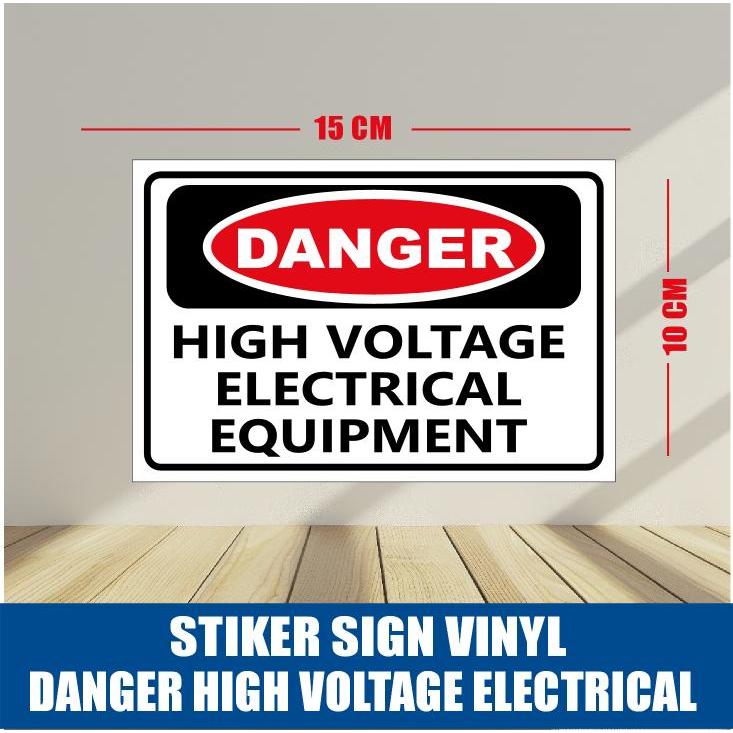 K3 DANGER HIGH VOLTAGE ELECTRICAL EQUIPMENT SIGN STICKER UK 10 X 15 CM -