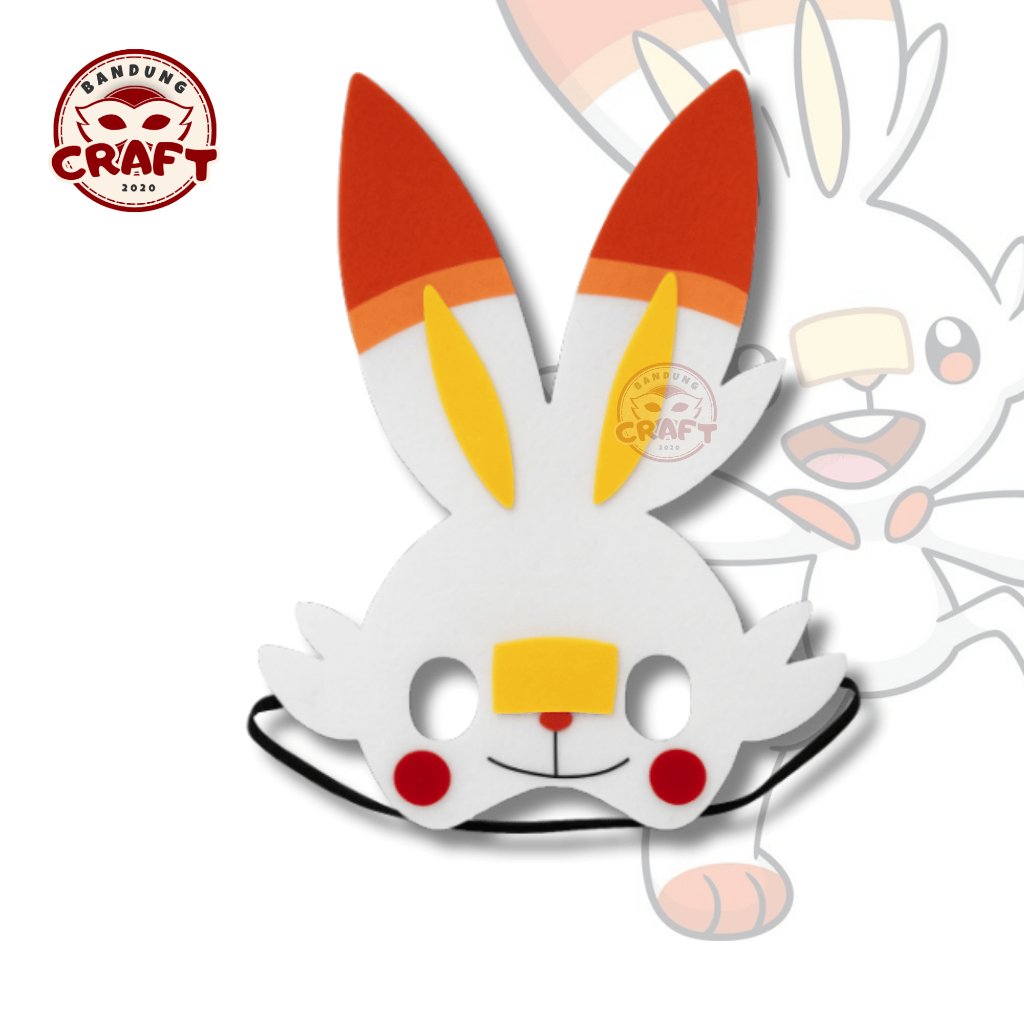 หน้ากากคอสเพลย์งานฝีมือ Bdg Scorbunny น่ารัก