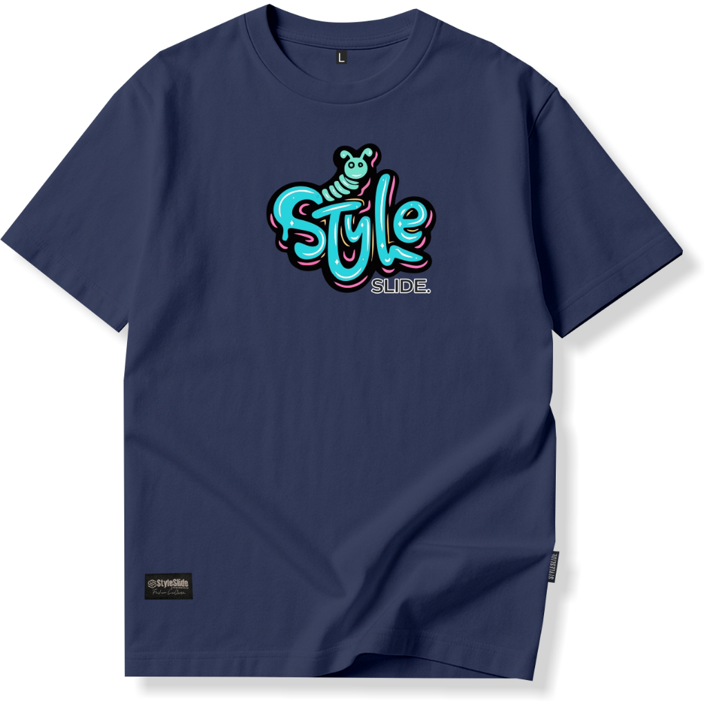 เสื้อยืดผู้ชาย Distro, เสื้อผ้าผู้ชาย, ท็อปส์ซูเสื้อยืด distro ดั้งเดิม, เสื้อยืดศิลปะ rigal สีกรมท่