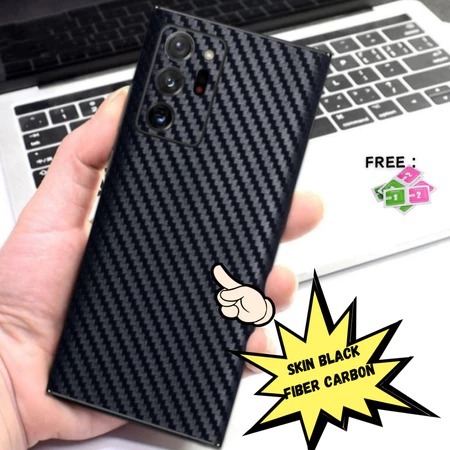 HP Back Skin CARBON BLACK (สีดํา) 3D TEL S25 ULTRA S26 S24 RS4 P65 P55 5G/NFC A70 A60S S23+ S23 P40 