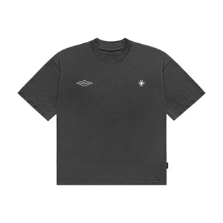 HLWN Running เสื้อยืดแขนสั้น Boxy Unisex สีเทา - Evora