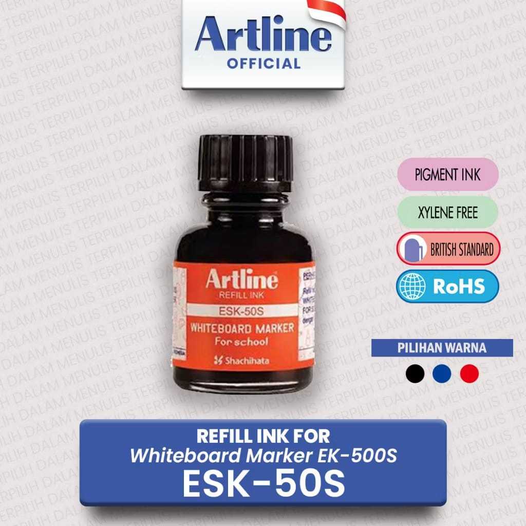 Artline ESK-50S หมึกเติมปากกาไวท์บอร์ด EK-500S – หมึกสีปราศจาก Xylene