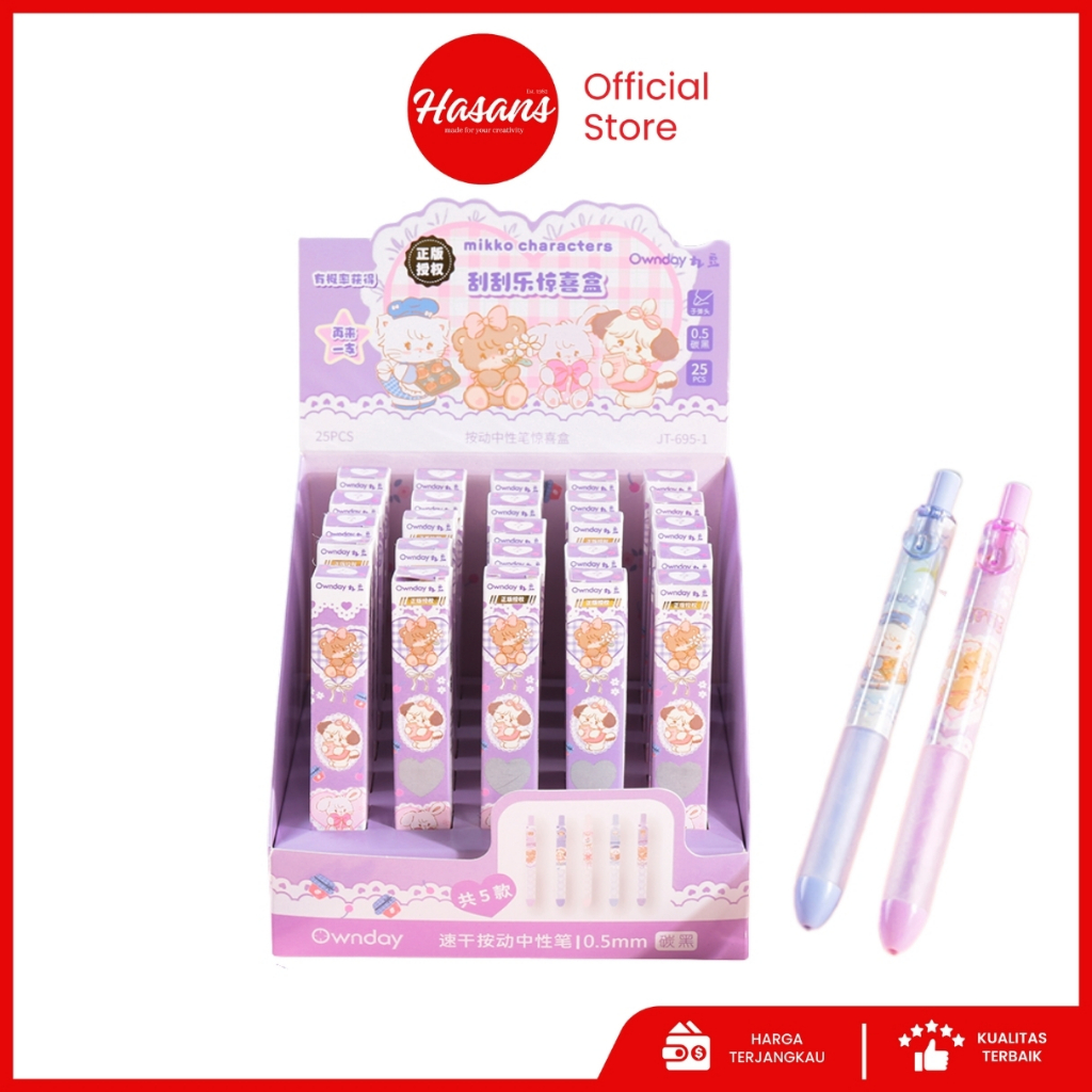 ปากกาเจลตัวละคร Mikko / Mikko Blind Box / ปากกาลูกลื่นเจล Mikko / เครื่องเขียนโรงเรียนตัวละคร Mikko 