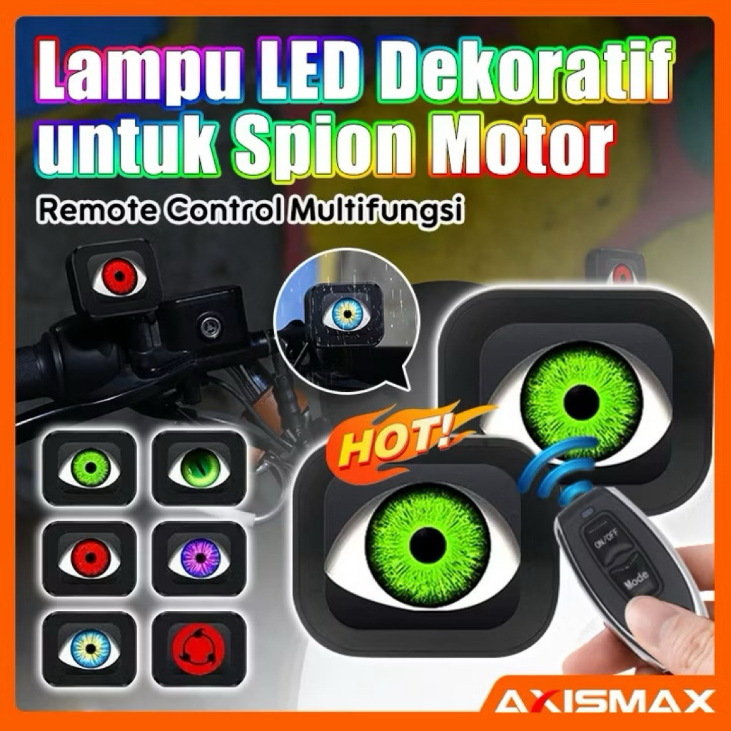 MATA Devil Eyes Lights Animation Moving Eyes LCD กันน้ํา Devil Eyes Animation Eyes Remote & Without 