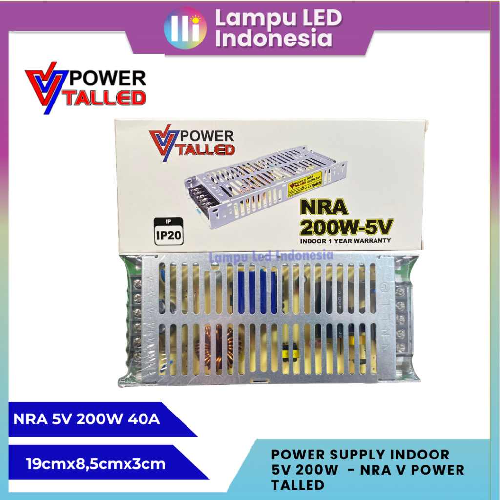 INDOOR Power SUPPLY 5V 200W NRA Power TALLED | 5V ADAPTER | วิ่ง TEXT ADAPTER