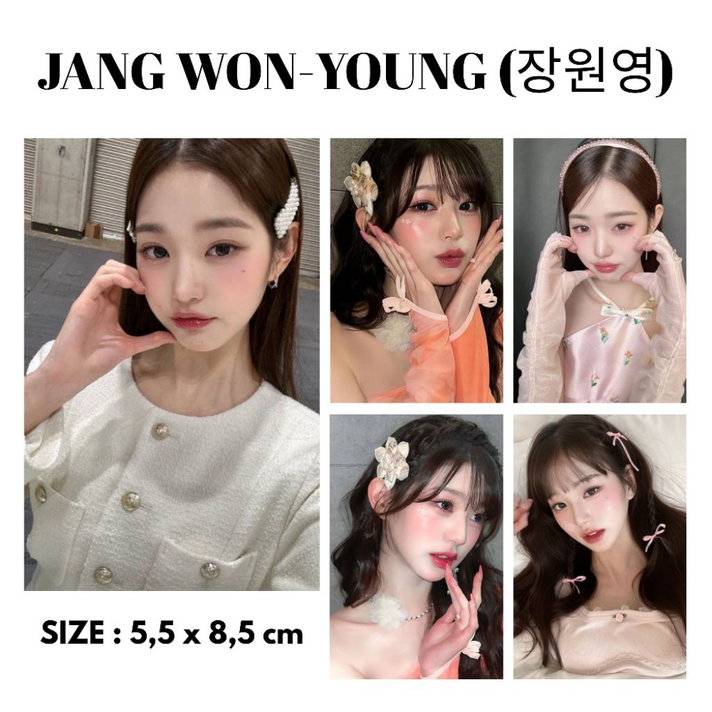 KPOP IDOL JAANG WON-YOUNG IVE PHOTO ขนาด 5.5 x 8.5 ซม. WONYOUNG