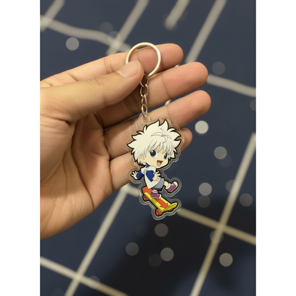 Killua Zoldyck Hunter x Hunter พวงกุญแจอะคริลิคพิมพ์ UV