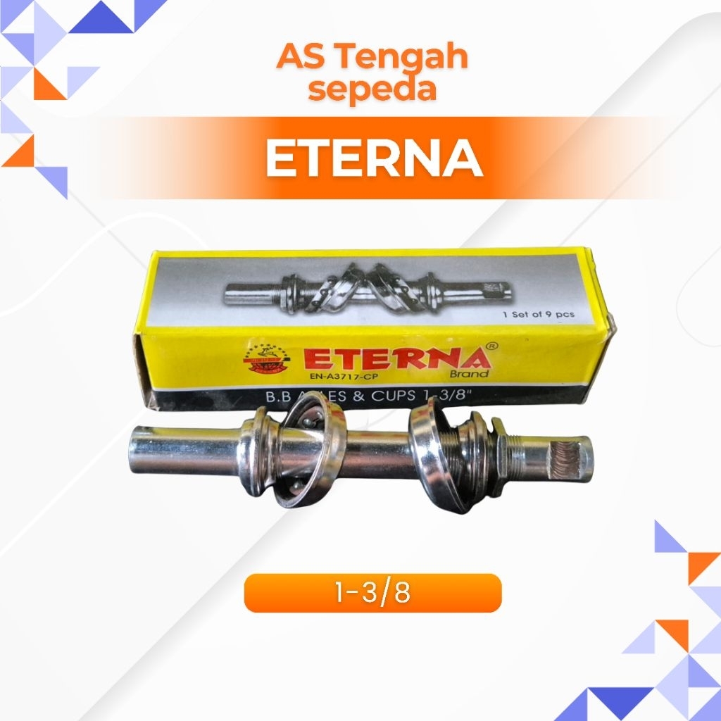 As Tengah keroncong ETERNA BB Axles & Cups 1-3/8" – ชุดต้นฉบับ 9 ชิ้น