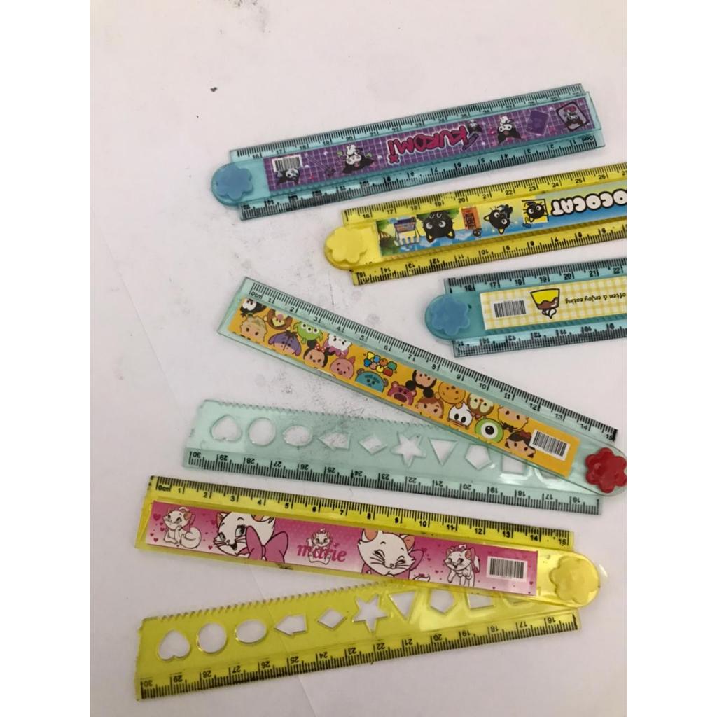 30 ซม. FANCY FOLDING RULER WITH CUTE CHILDRENS CHARACTERS